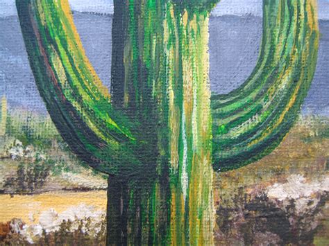 Cactus Original Painting On Canvas Acrylic Painting On Canvas Etsy