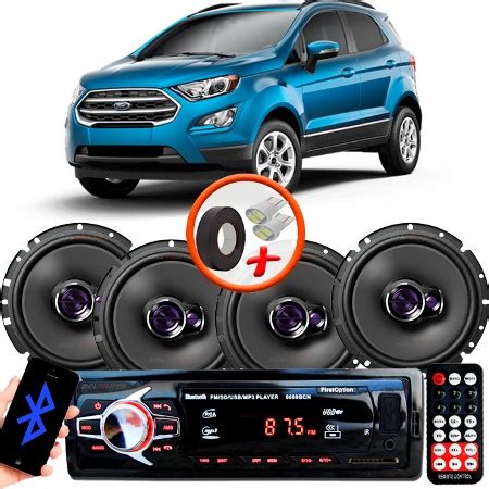 Kit Alto Falante Pioneer Ford Ecosport Nova Ts 1760br 6x6 200W Rms 4