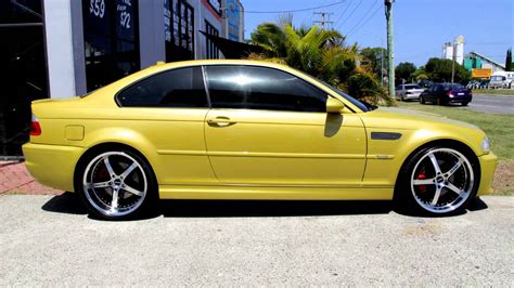 Bmw E46 M4 Rolling 20 Inch Dtm Shine Wheels Staggered Youtube