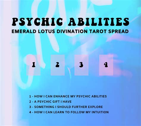 Psychic Abilities Tarot Spread — Emerald Lotus