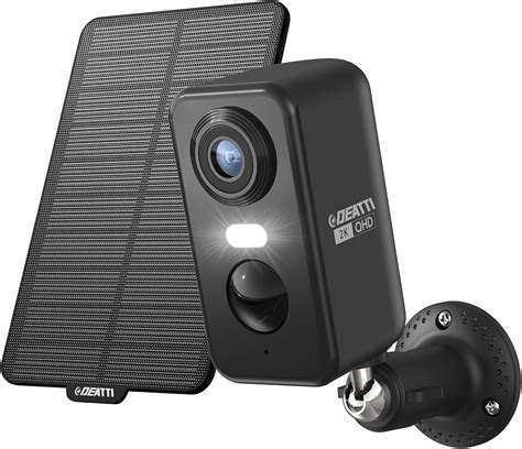 Deatti K Camera Surveillance Wifi Exterieure Sans Fil Solaire Camera