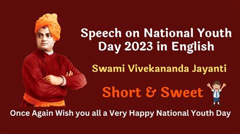 Speech On National Youth Day Swami Vivekananda Jayanti 2023