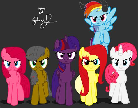 Mane 6 Insanity But My Version By Saulssj3 On Deviantart