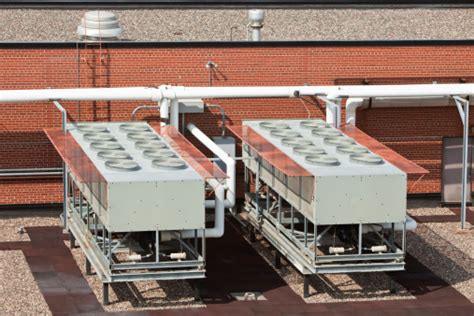 Commercial Rooftop Air Conditioning Units Stock Photo Download Image