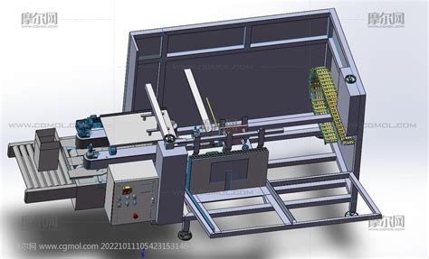 立式纸箱成型机 纸箱包装机3d数模 机械工具模型下载 摩尔网cgmol