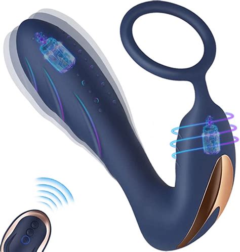 Amazon Vibrating Prostate Massager Anal Vibrator 10 Patterns Anal Plug With Cock Ring G