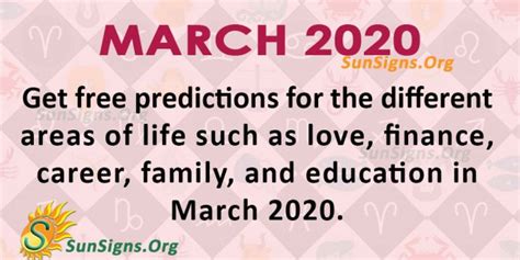 March 2020 Horoscope Predictions For All SunSigns Org