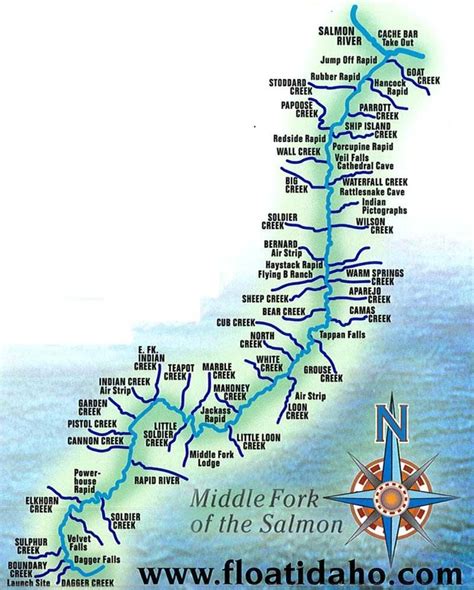 Middle Fork Salmon River Map - Property & Real Estate for Rent