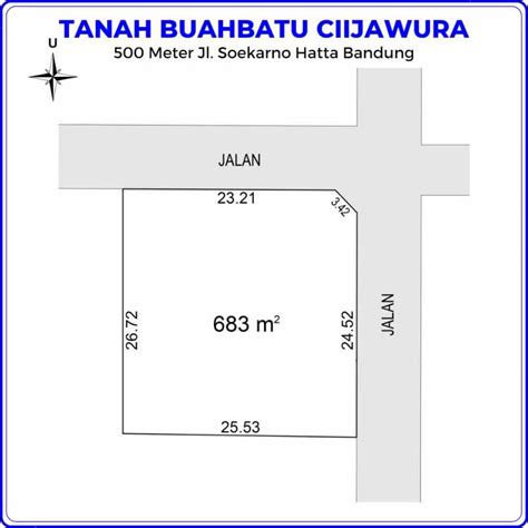 Tanah Bandung Kota Cijaura Girang Sayap Jalan Soekarno Hatta