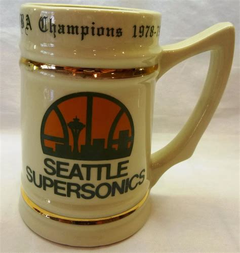 Vintage Seattle Supersonics Beer Stein Mug By Lewis Bros L Nba