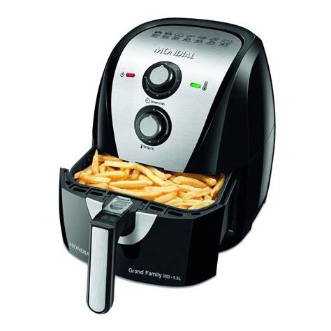 Fritadeira Air Fryer Mondial Af I L W Inox Preto Fritadeira