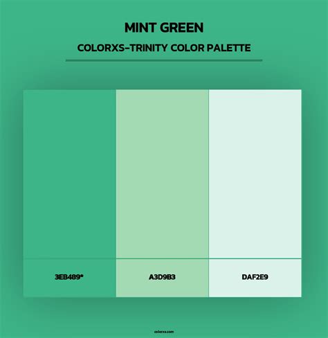 mint green color palettes colorxscom