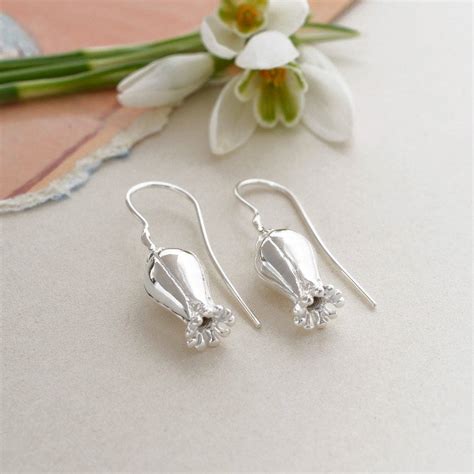 Sterling Silver Bluebell Earrings By Martha Jackson Sterling Silver