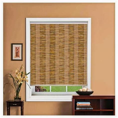 Plain Commercial And Residential Brown PVC Window Roller Blind In