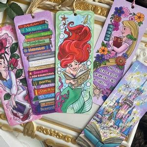 Rapunzel Tangled Double Sided Glossy Bookmark With Pink Tassel Etsy