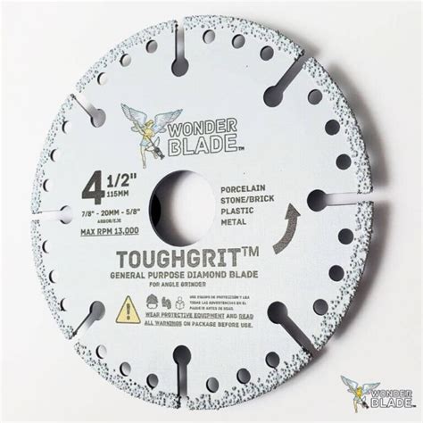 Toughgrit Diamond Blade For Angle Grinders Wonderblade