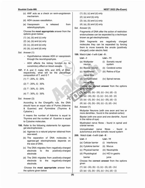 Neet Ug 2022 Re Exam Question Paper With Solutions 4 September