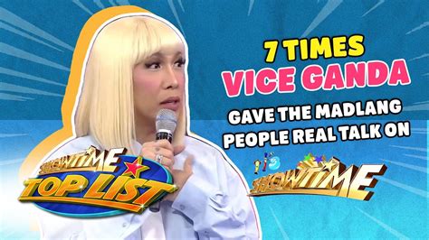 7 Times Vice Ganda Gave The Madlang People Real Talk On It S Showtime