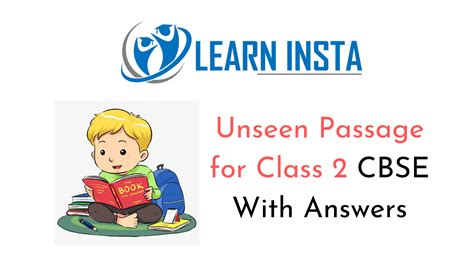 Unseen Passage Worksheet Exercises For Class 2 Examples With Answers Cbse