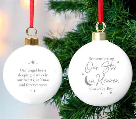 Baby Born Sleeping Memorial Christmas Tree Bauble Tree Etsy