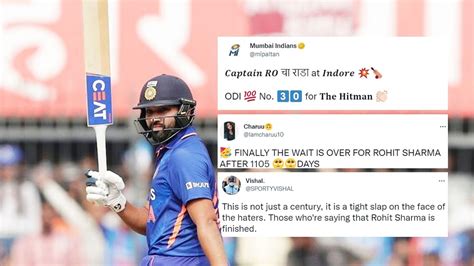 Rohit Sharma Century Fans React To HITMAN Demolition After Team