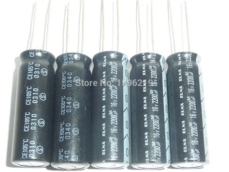 5 Uds 2200uF 16V ELNA De 10x30mm De Grado Superior Original 16V2200uF