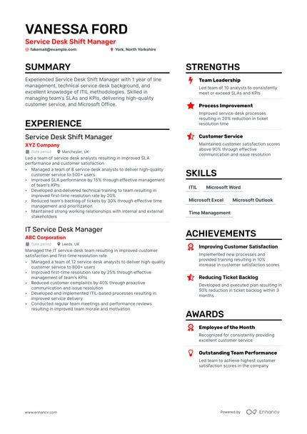 5 Service Desk Manager Resume Examples & Guide for 2023