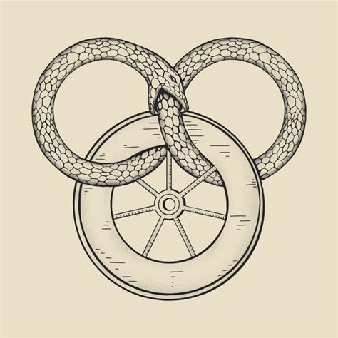 The Snake And The Wheel By Lateralart Time Tattoos Wheel Tattoo