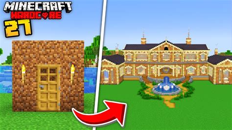 I Built A Mansion In Minecraft Hardcore Minecraft Videos