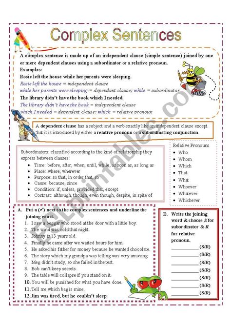 30 Simple Compound And Complex Sentences Worksheet With Answer Key