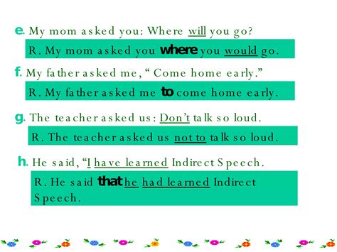 Direct Indirect Speech Ppt Free Download