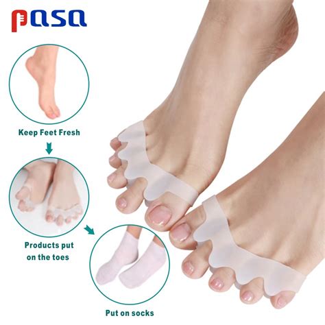 Pair Silicone Foot Care Gel Bunion Protector Toe Separators