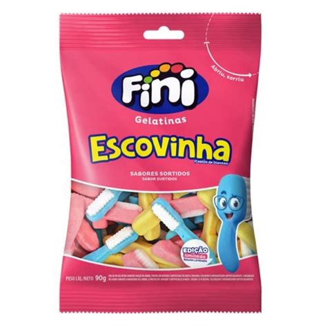 Bala Fini Gelatinas Escovinha Sabores Sortidos 90g Submarino