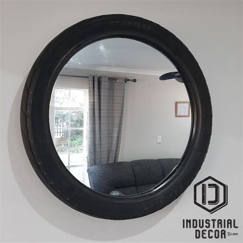 Black Motorbike Tyre Mirrors