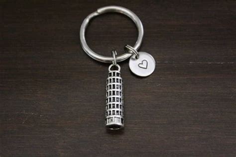 Leaning Tower Of Pisa Key Ring Keychain Zipper Pull Italy Etsy