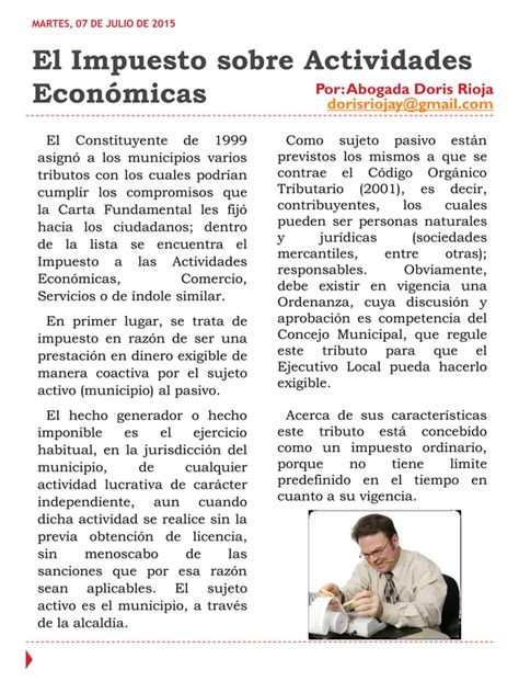 El Impuesto Sobre Actividades Económicas Pdf