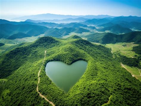 Premium Ai Image Heart Shape Of Jungle