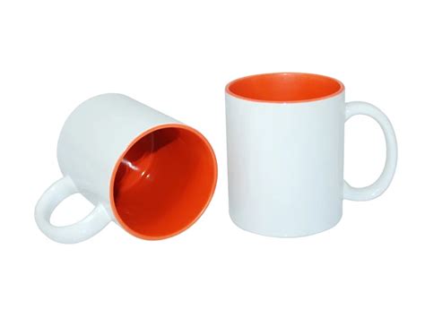 Sublimation 11oz Two Tone Color Mugs Orange Bestsub Sublimation