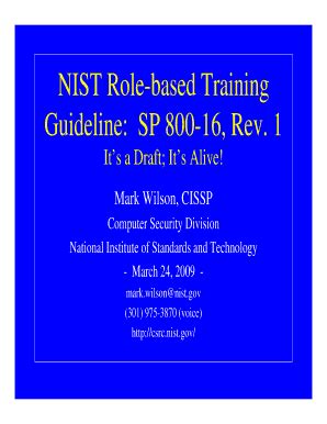 Fillable Online Csrc Nist Guideline SP 800 16 Rev Fax Email Print