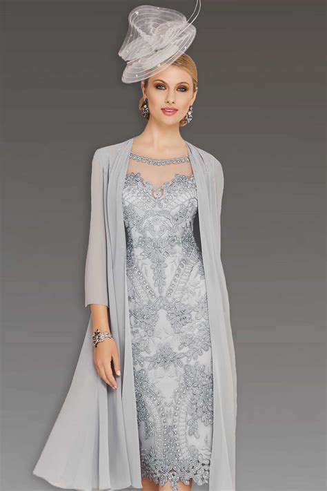 Short Lace Dress With Matching Chiffon Coat Catherines Of Partick