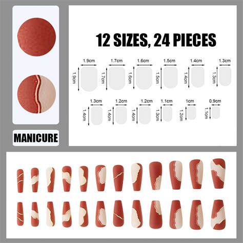 Set Unghii False ABS Tip Press On Nude Rosu EMAG Ro