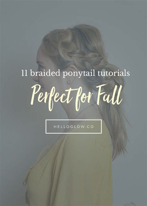 11 Braided Ponytail Tutorials Perfect For Fall Hair Milkmaid Braid