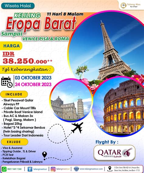 Paket Wisata Keliling Eropa Barat D N Oktober Roma Dll