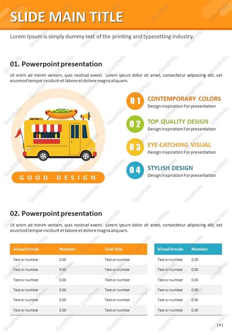 Food Truck PPT Vertical Goodpello