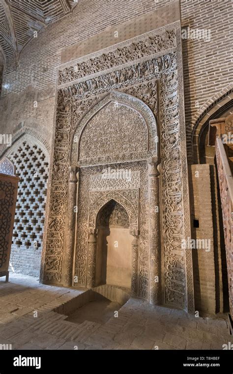 Mihrab Of Teachers Iwan Masjid E Jameh Friday Mosque Isfahan Iran