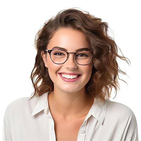 Premium Ai Image A Woman With Glasses Smiling