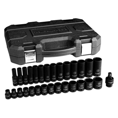 Gearwrench 84925n 29 Piece 38 Drive Metric 6 Point Standarddeep Impact Socket Set Walmart