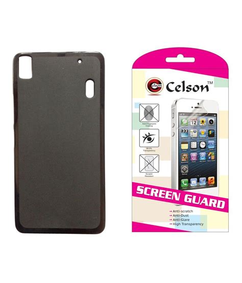 Celson Black Back Cover Case For Lenovo K3 Note With 1 Screen Guard