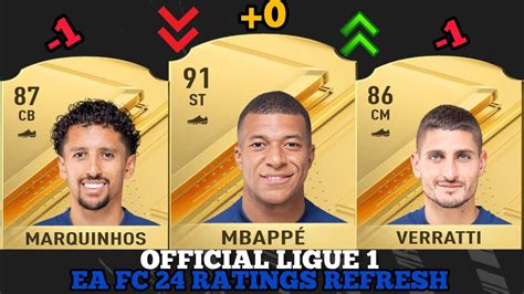 EA FC 24 OFFICIAL LIGUE 1 PLAYER RATINGS FIFA 24 FT MBAPPE