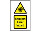 Laser Hazard Warning Safety Signs Label Source